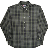 Chaps Ralph Lauren Checked Shirt - XL Green Cotton