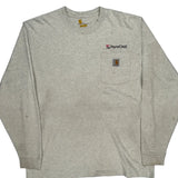 Paynecrest Logo Carhartt Long Sleeve T-Shirt - Large Grey Cotton