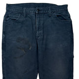 Dickies Double Knee Carpenter Trousers - 36W 30L Blue Cotton