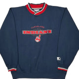 Cleveland Indians Starter Mlb Sweatshirt - XL Red Cotton