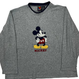 Mickey Unlimited Cartoon Fleece - XL Grey Polyester Blend