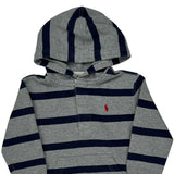 Age 3 Polo By Ralph Lauren Striped Hoodie - 2XS Gray Cotton