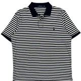 Polo By Ralph Lauren Striped Polo Shirt - Large Black & White Cotton