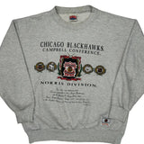 Made In USA Nutmeg Chicago Blackhawks Sweatshirt - XL Grey Cotton