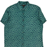 Michael Kors Hawaiian Shirt - Large Green Cotton