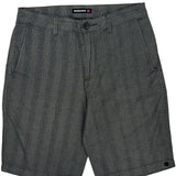 Quiksilver Pinstripe Shorts - 32W 10L Grey Cotton Blend