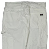 Dickies Carpenter Pants - 36W 34L White Polyester Blend