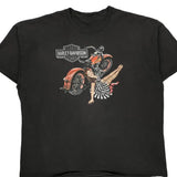 Steve Drane Harley Davidson Graphic T-Shirt - XL Black Cotton