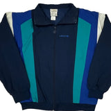 Adidas Striped Track Jacket - Large Green Cotton