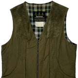 D315 Moleskin Barbour Shooting Vest - Large Green Cotton