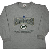 Green Bay Packers Nfl Long Sleeve T-Shirt - 2XL Grey Cotton