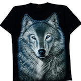Wolf Graphic Unbranded Single Stitch T-Shirt - Large Black Cotton