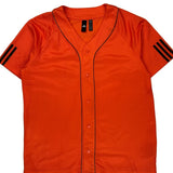 Three Stripe Life Adidas Graphic Jersey - Large Orange Polyester