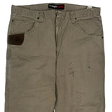 Wrangler Double Knee Carpenter Trousers - 36W 30L Khaki Cotton