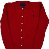 Age 6 Polo By Ralph Lauren Cardigan - XS Red Cotton