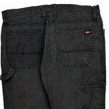 Dickies Carpenter Trousers - 36W 30L Black Cotton