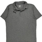 Puma Polo Shirt - Large Grey Cotton