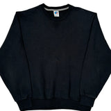 Russell Athletic Sweatshirt - Large Black Cotton