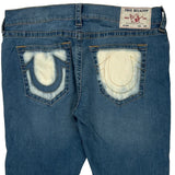 True Religion Denim Shorts - 38W 10L Acid Wash Cotton