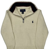 Age 4 Polo By Ralph Lauren 1/4 Zip - XS Cream Cotton
