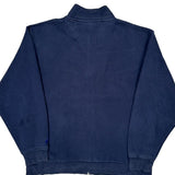 Russell Athletic Striped Zip Up - Large Navy Cotton