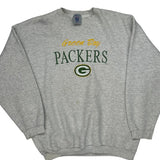 Green Bay Packers Logo 7 Football Sweatshirt - XL Gray Cotton Blend