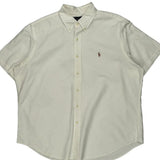 Ralph Lauren Short Sleeve Shirt - XL Cream Cotton