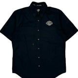 Genuine Motorclothes Harley Davidson Short Sleeve Shirt - Medium Black Cotton