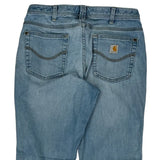 Carhartt Boot Cut Jeans - 28W UK 8 Light Wash Cotton Blend