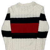 Tommy Hilfiger Striped Jumper - Large Black Cotton