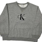 Calvin Klein Jeans Sweatshirt - Large Gray Cotton Blend