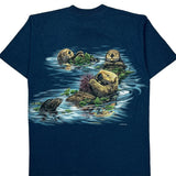 Habitat Single Stitch T-Shirt - XL Blue Cotton