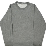 Nike Sweatshirt - 2XL Grey Cotton Blend