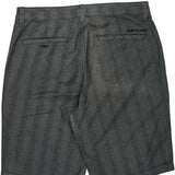 Quiksilver Pinstripe Shorts - 32W 10L Grey Cotton Blend