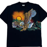 Eagle Print Hazelwoods Single Stitch T-Shirt - XL Black Cotton