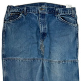 Dickies Double Knee Jeans - 36W 30L Blue Cotton