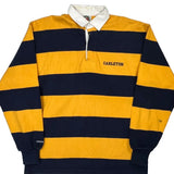 Barbarian Striped Rugby Shirt - XL Yellow Cotton