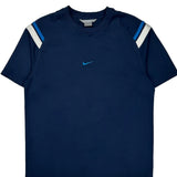 Nike T-Shirt - Large Blue Polyester