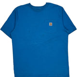 Carhartt T-Shirt - Large Blue Cotton