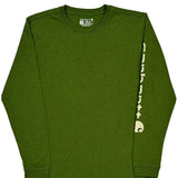 Carhartt Spellout Long Sleeve T-Shirt - Medium Green Cotton