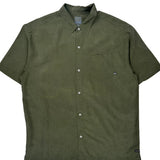 Quiksilver Short Sleeve Shirt - XL Green Cotton