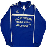Nicolas Christian Travaux Publics Adidas Football Shirt - XL White Polyester