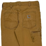 Carhartt Double Knee Carpenter Trousers - 32W 32L Brown Cotton