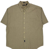 Gant Checked Short Sleeve Shirt - XL Beige Cotton