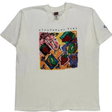 Single Stitch Strawberry Kiwi Fruit Of The Loom Graphic T-Shirt - XL Multicoloured Cotton