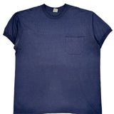 Blank Marks Single Stitch T-Shirt - 2XL Blue Cotton
