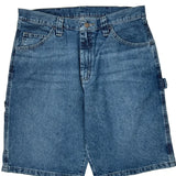 Wrangler Carpenter Shorts - 32W 10L Blue Cotton