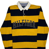 Tommy Hilfiger Striped Rugby Shirt - XL Yellow Cotton