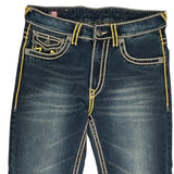 True Religion Contrast Stitch Jeans - 34W 30L Blue Denim