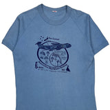 Single Stitch Antarctica Mid-Winter Airdrop 1983 Air Force Graphic T-Shirt - Small Blue Cotton